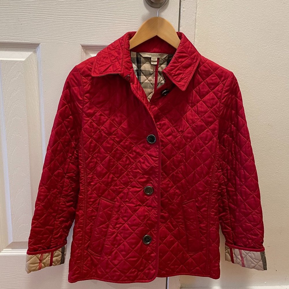 BURBERRY BRIT WOMENS LIGHT JACKET SIZE S P, Red